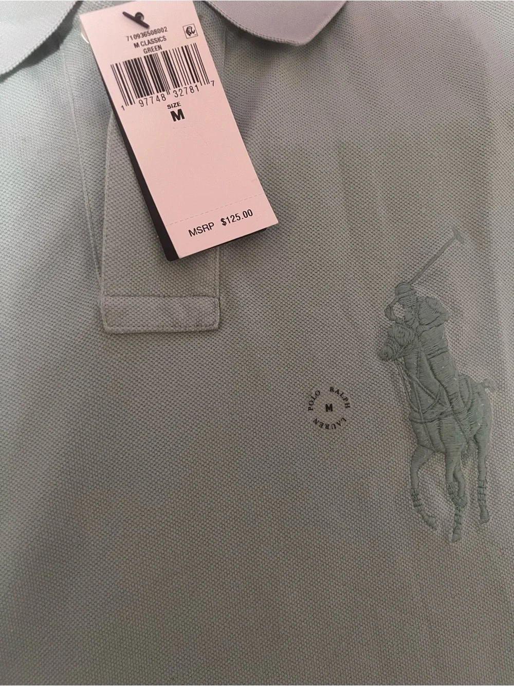 NWT Ralph Lauren Big pony polo shirt-mint green
